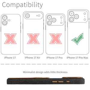compatibility of the card case with iphone 17 pro max (6.9 inch)