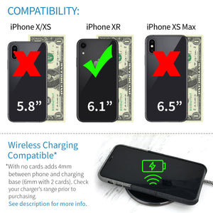 iPhone XR Luxe M2 Wallet Case [Black/Grey]