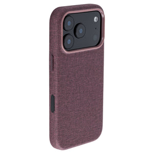 iphone 17 pro vegan leather slim grip case in maroon from dockem