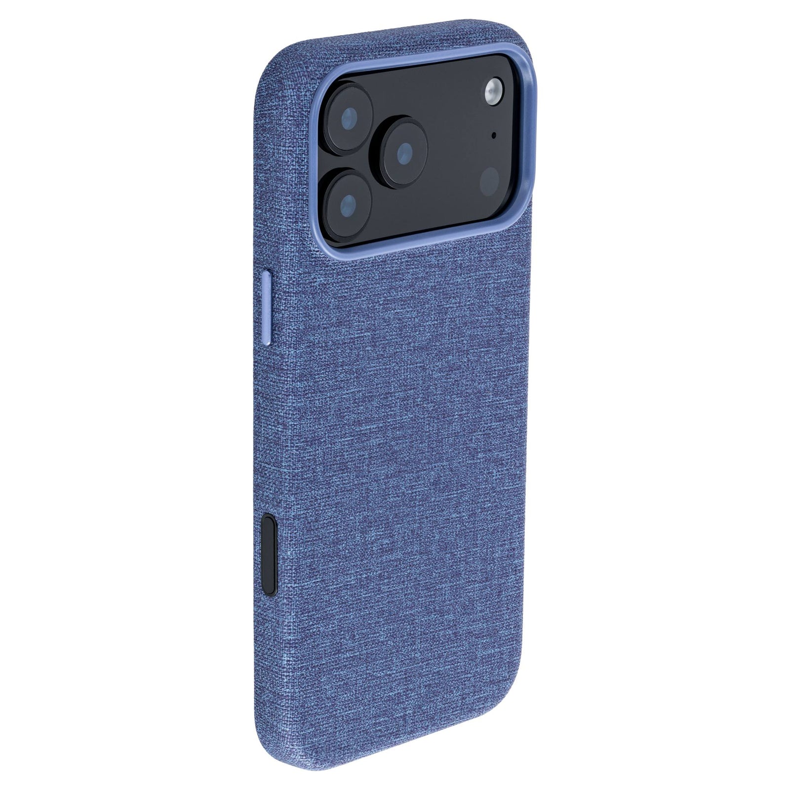 iphone 17 pro max vegan leather slim grip case in blue from dockem