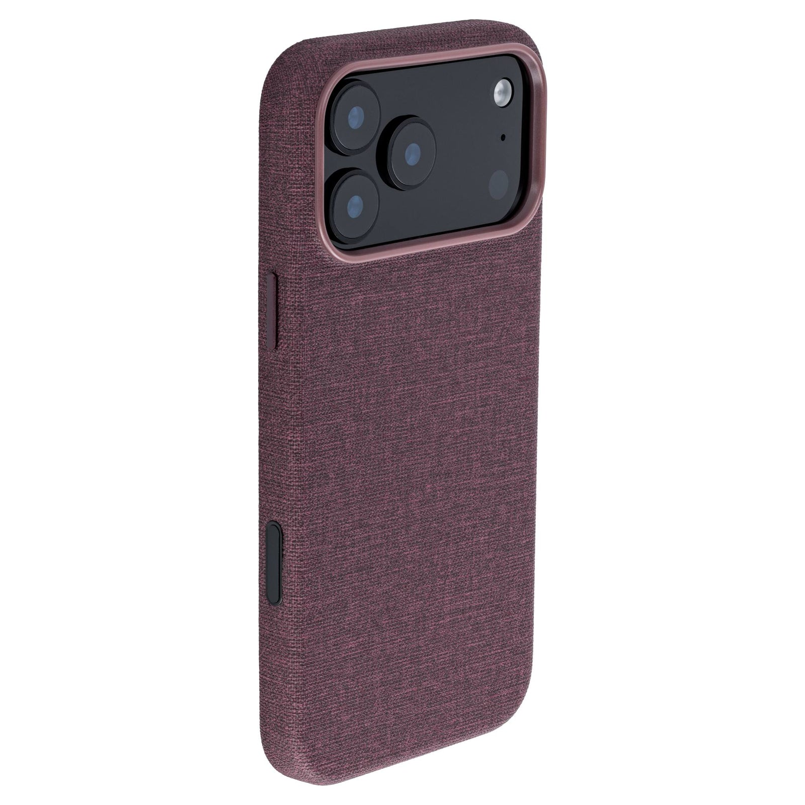iphone 17 pro max vegan leather slim grip case in maroon from dockem