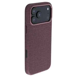 iphone 17 pro max vegan leather slim grip case in maroon from dockem