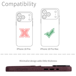 Luxe Card Case for iPhone 18 Pro Max - Burgundy