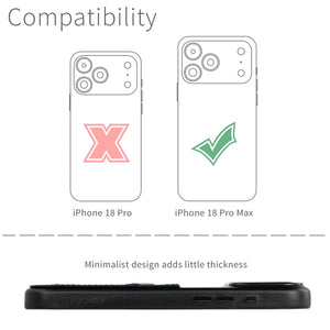 Genuine Leather Card Case for iPhone 18 Pro Max - Black - M2GL