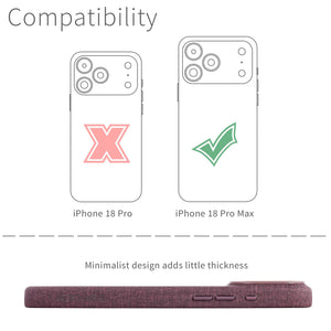 MSVL Slim Vegan Leather Case for iPhone 18 Pro Max - Burgundy