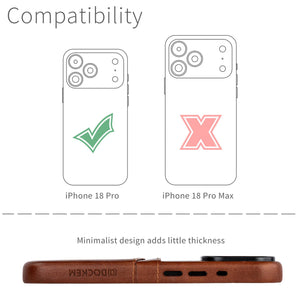 M2 Exec Card Case for iPhone 18 Pro - Brown
