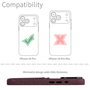 Luxe Card Case for iPhone 18 Pro - Burgundy