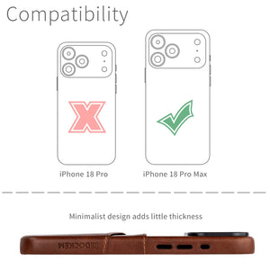M2 Exec Card Case for iPhone 18 Pro Max - Brown