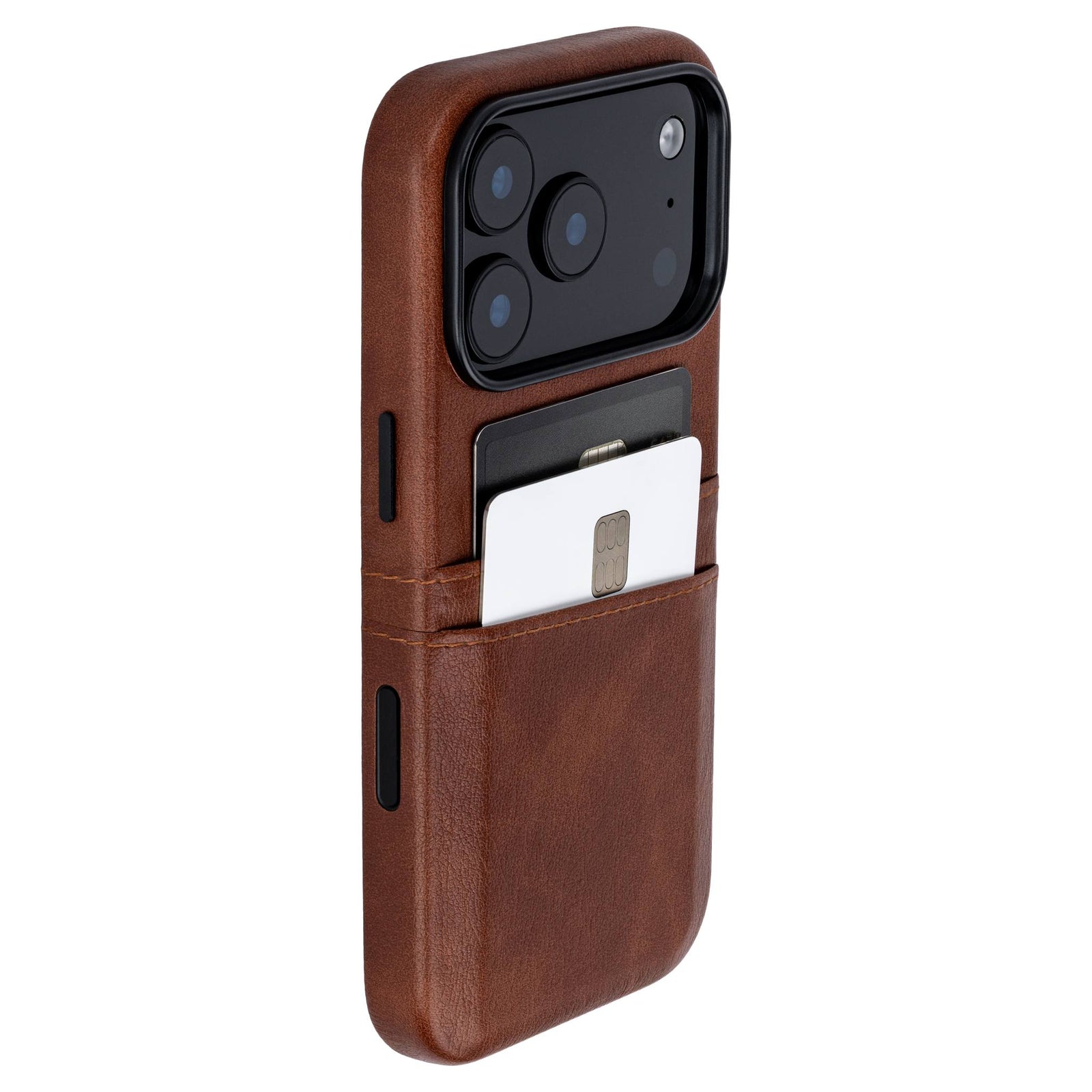 M2 Exec Card Case for iPhone 17 Pro - Brown