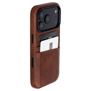M2 Exec Card Case for iPhone 17 Pro - Brown