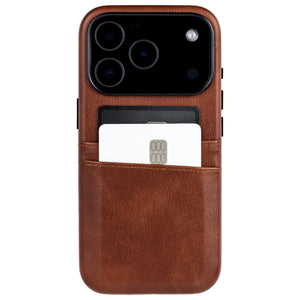 M2 Exec Card Case for iPhone 17 Pro - Brown