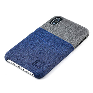 Luxe Wallet Case for iPhone X and XS [Navy/Grey]