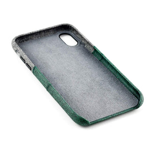 Luxe Wallet Case for iPhone X and XS [Green/Grey]