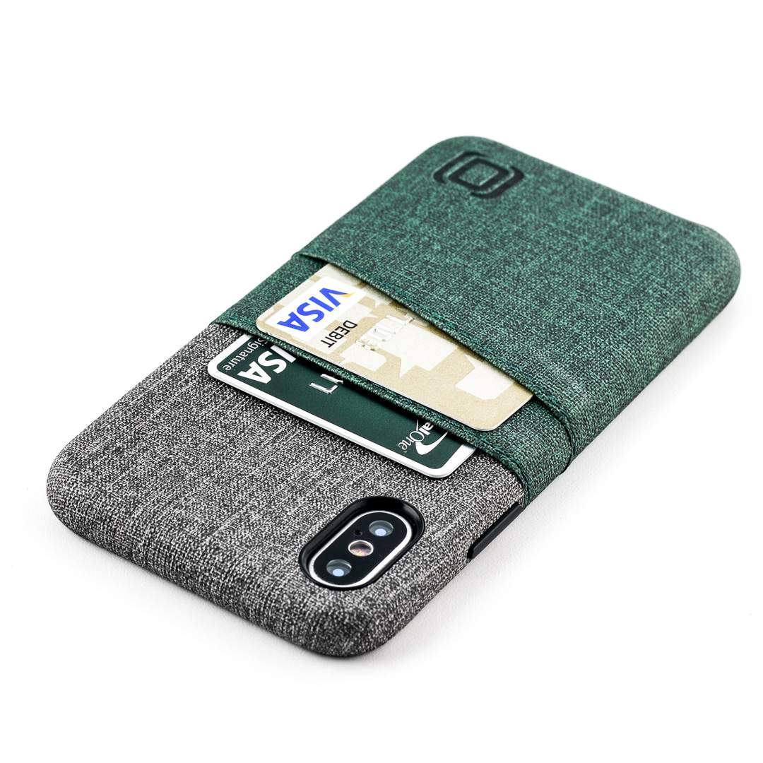 Luxe Wallet Case for iPhone X and XS [Green/Grey]