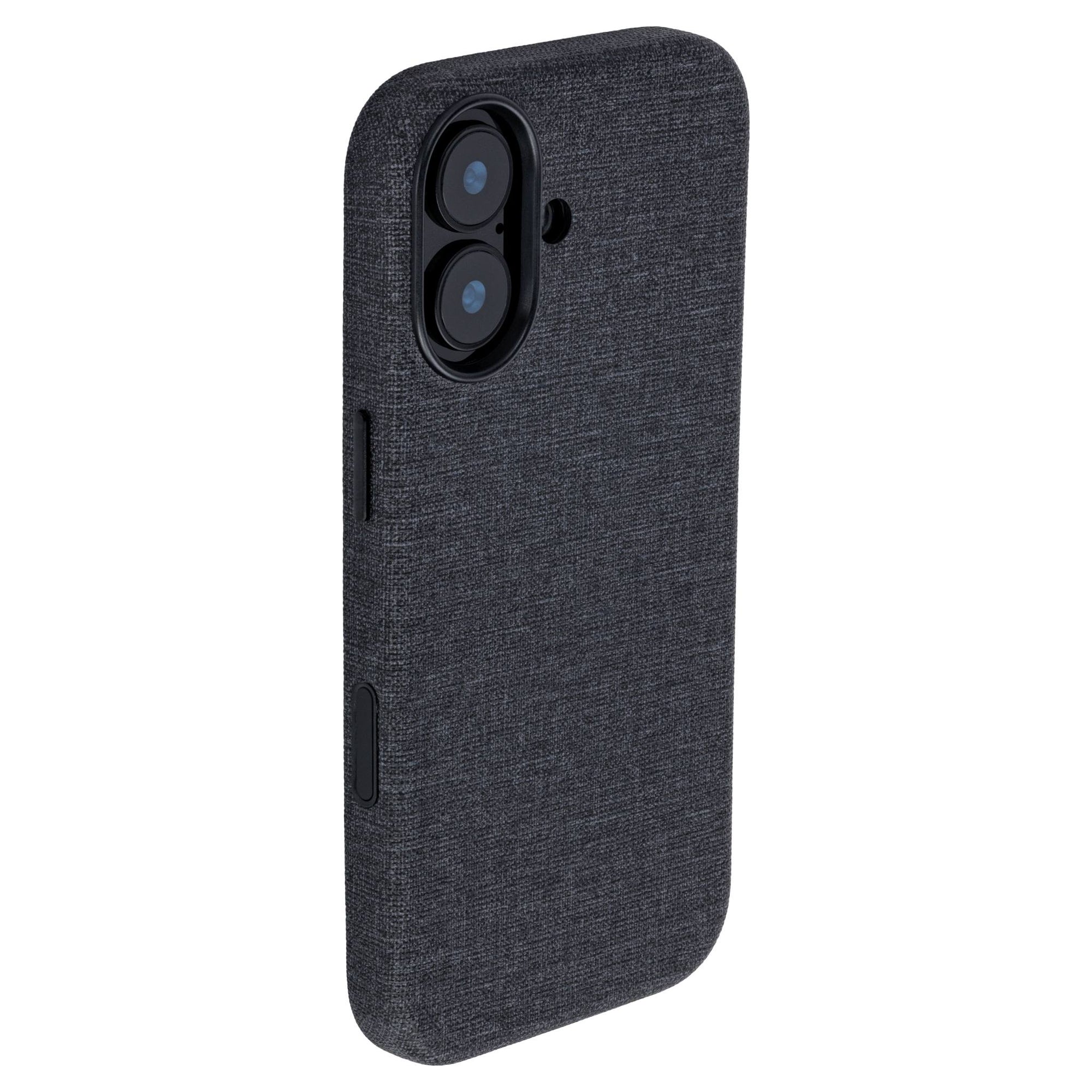 iphone 17 vegan leather slim grip case in black from dockem