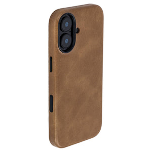 iphone 17 vegan leather slim case in light brown from dockem