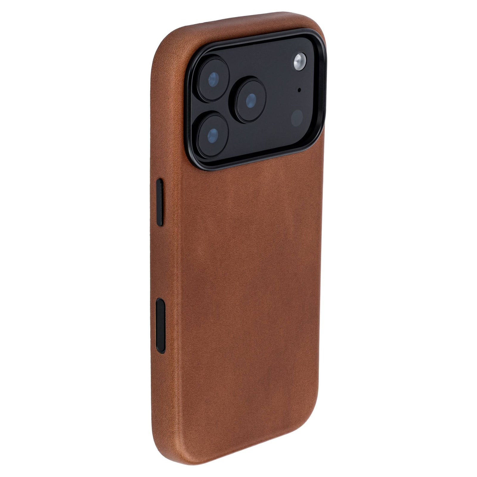 genuine leather slim case for iphone 17 Pro metal camera ring and buttons
