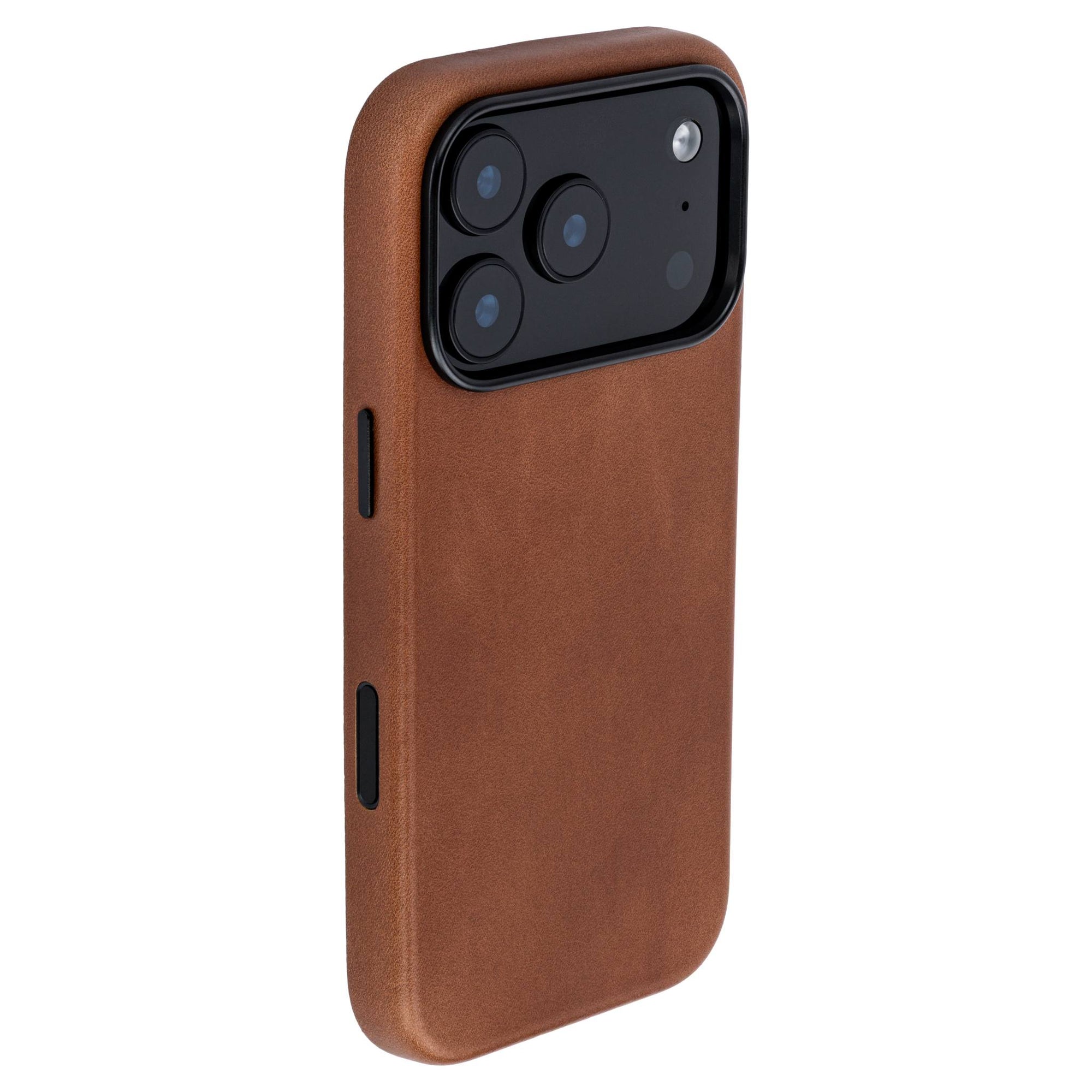 genuine leather slim case for iphone 17 Pro metal camera ring and buttons