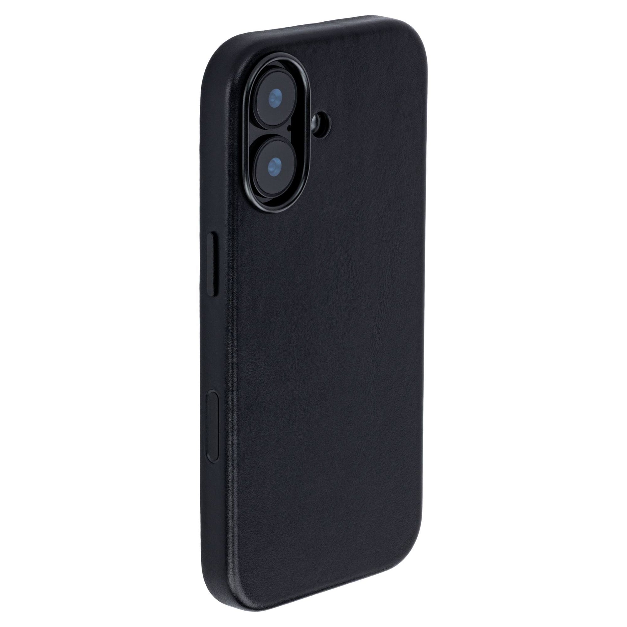 genuine leather slim case for iphone 17 metal camera ring and buttons