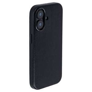 genuine leather slim case for iphone 17 metal camera ring and buttons