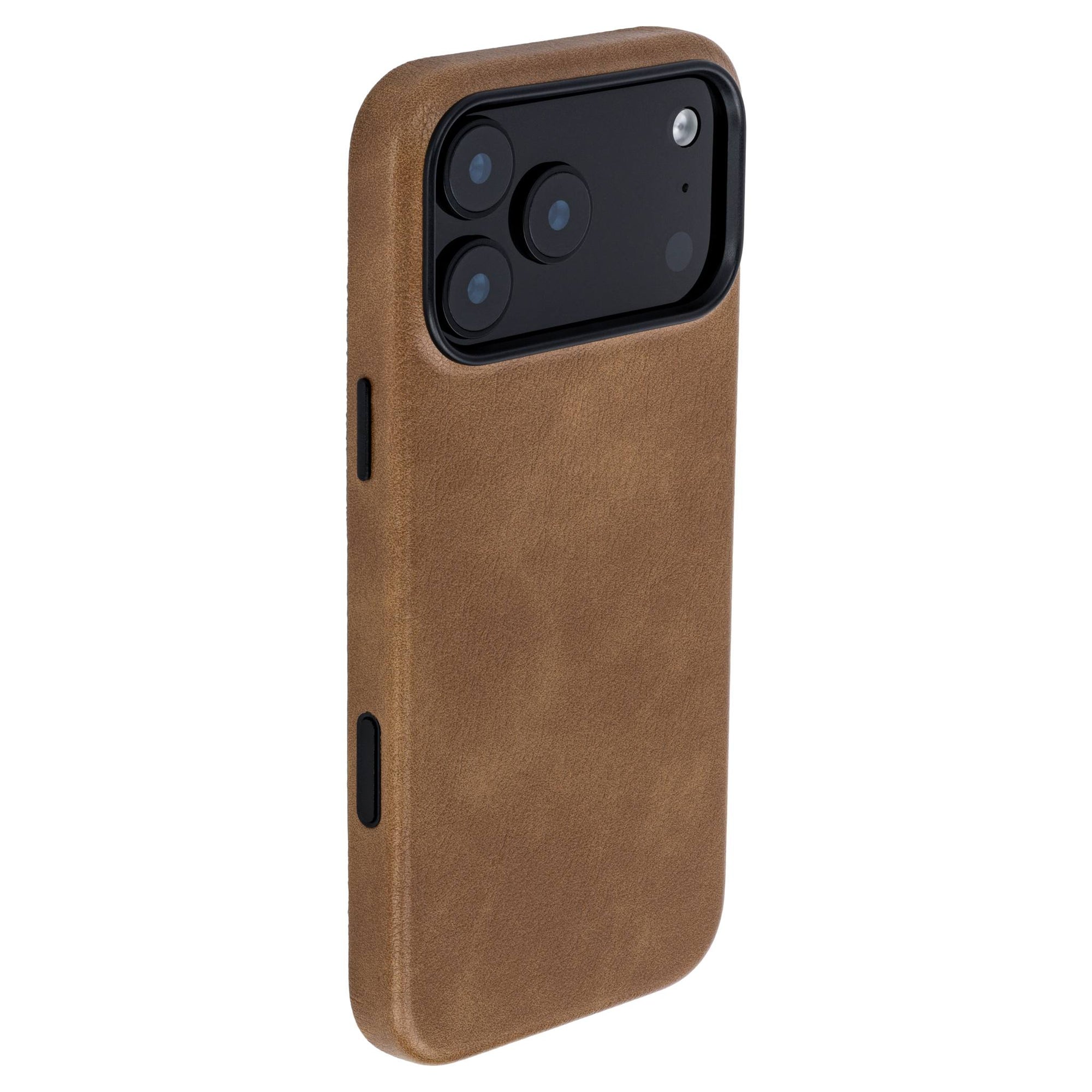 iphone 17 pro max vegan leather slim case in light brown from dockem