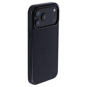 genuine leather slim case for iphone 17 Pro Max metal camera ring and buttons