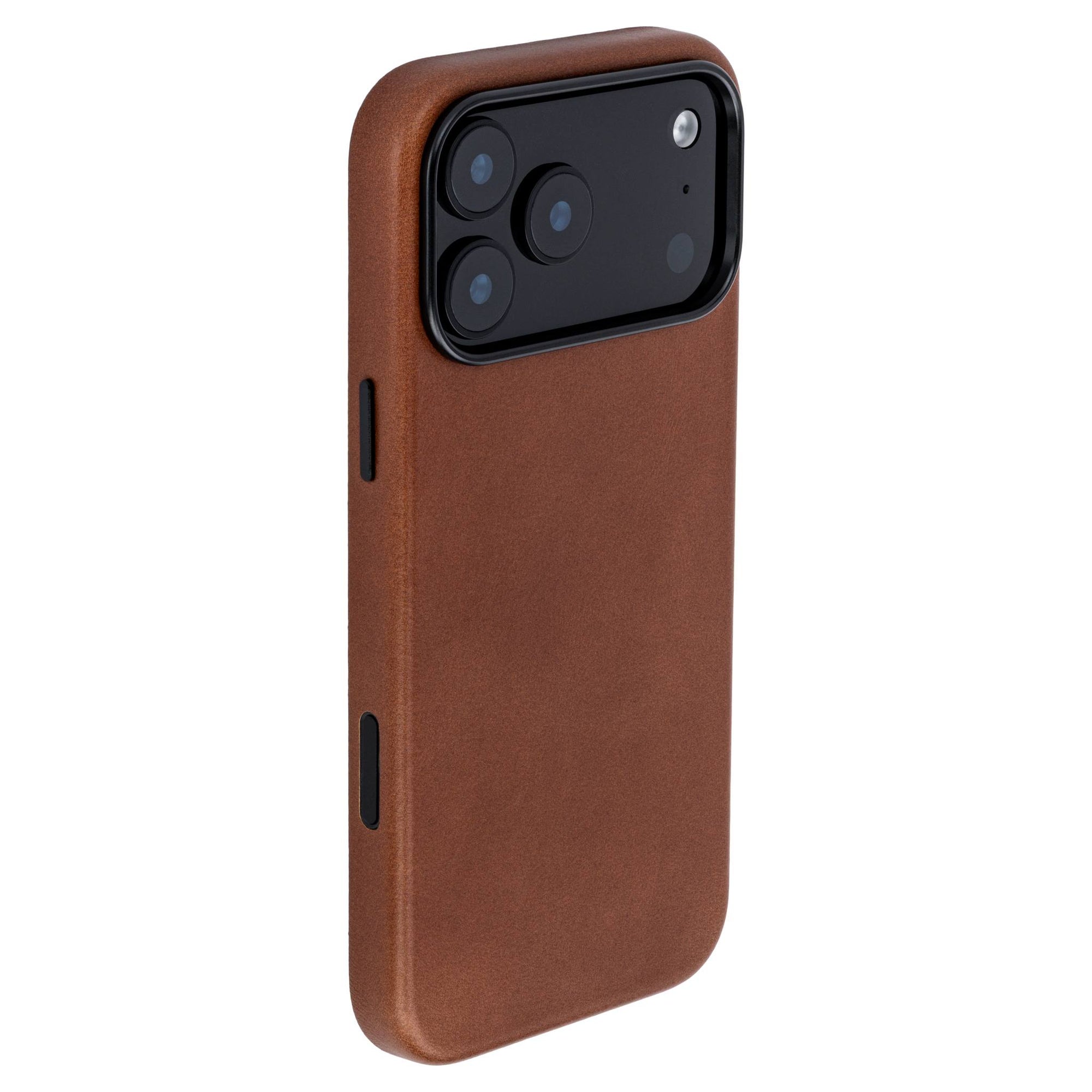 genuine leather slim case for iphone 17 Pro Max metal camera ring and buttons