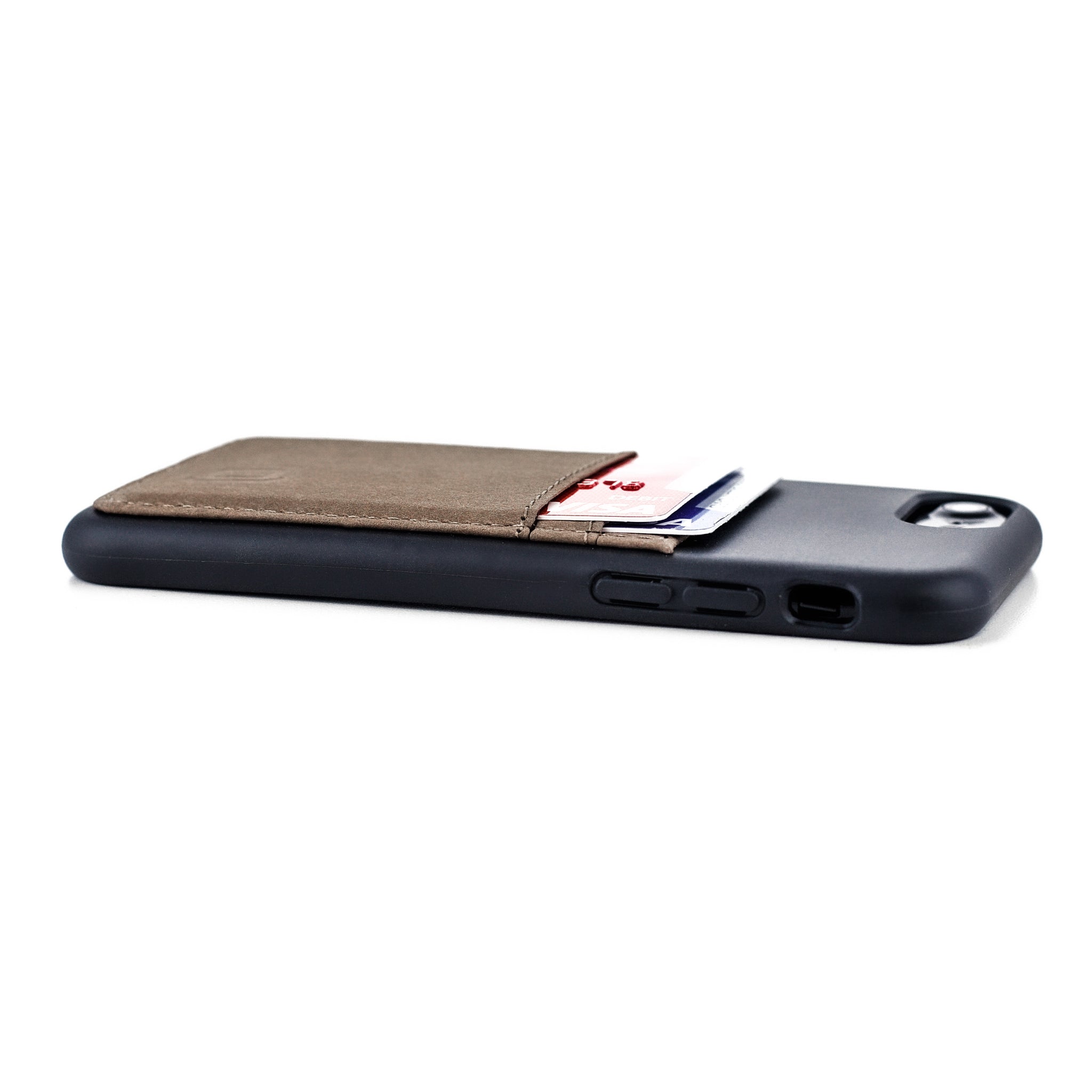 iPhone SE 3, SE 2, 8/7 Bio M2B Wallet Case [Black/Tan]