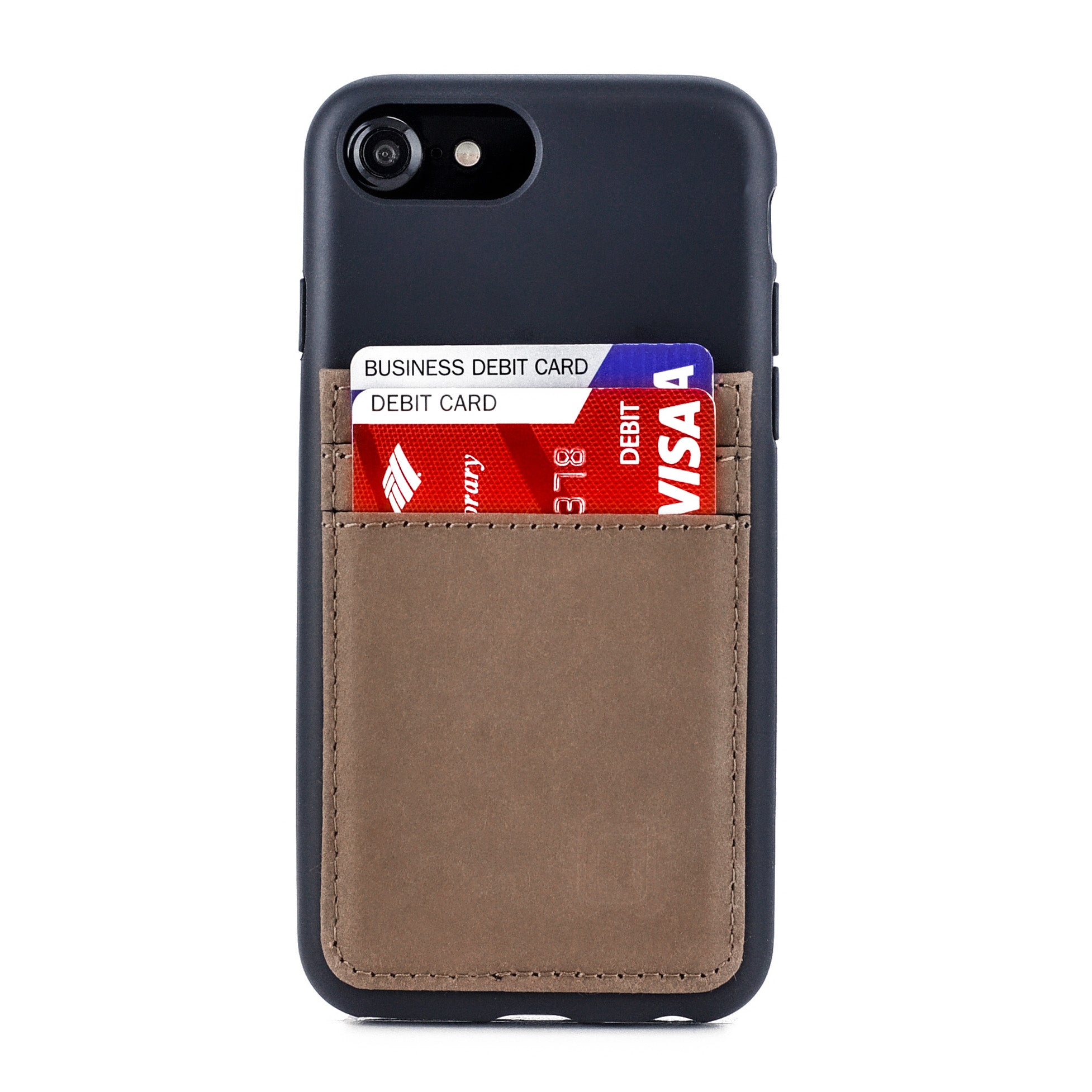 iPhone SE 3, SE 2, 8/7 Bio M2B Wallet Case [Black/Tan]