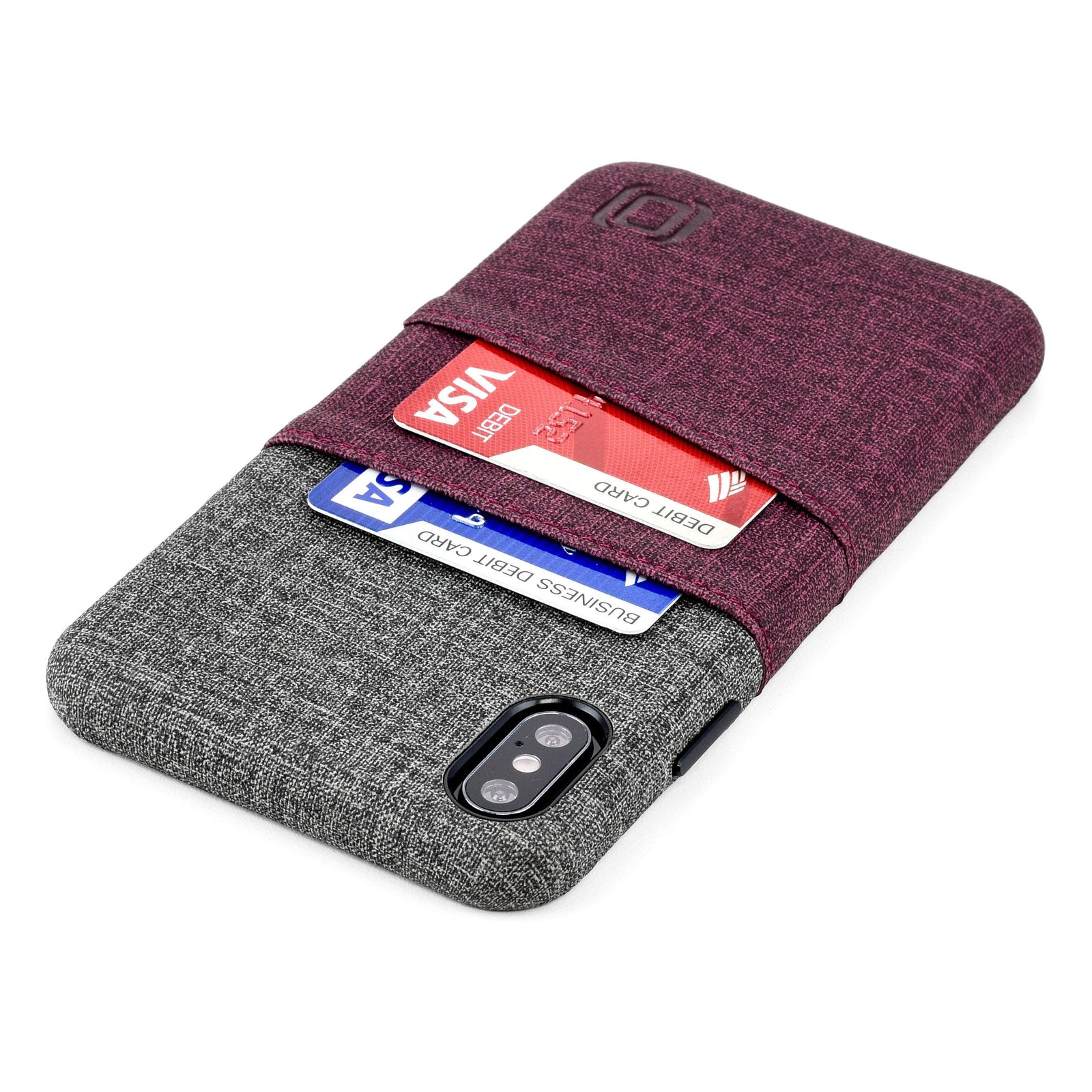 iPhone XS Max Luxe M2 Wallet Case [Maroon/Grey]