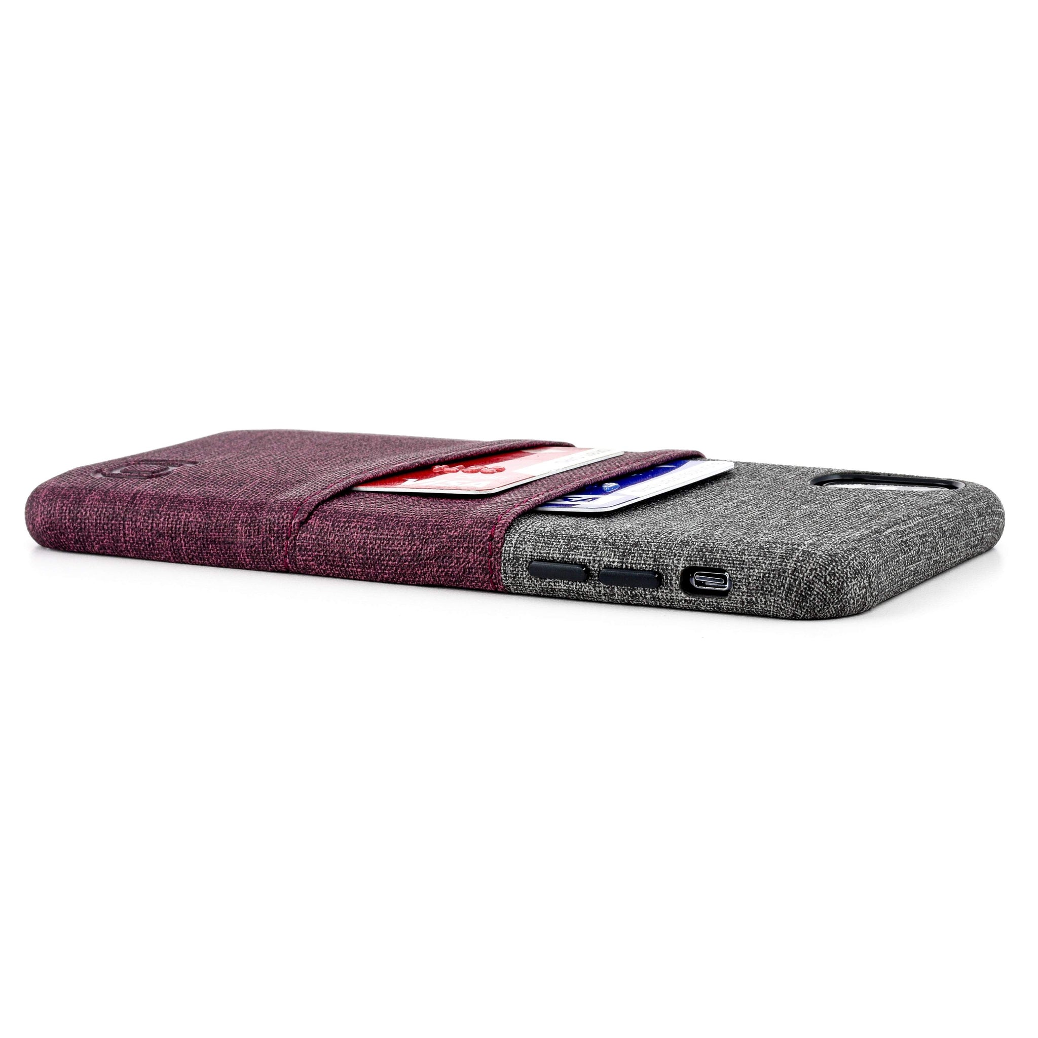 iPhone XS Max Luxe M2 Wallet Case [Maroon/Grey]