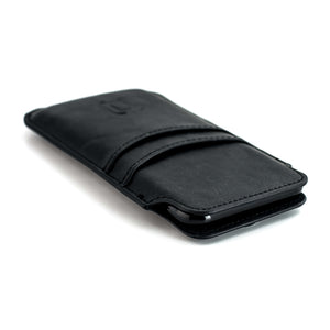 Provincial Wallet Sleeve for iPhone Pro Max Models 15, 14, 13, 12, 11 & Plus Models 16, 15, 14, 8, 7, 6 & XS Max - Black
