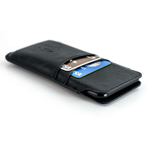 Provincial Wallet Sleeve for iPhone Pro Max Models 15, 14, 13, 12, 11 & Plus Models 16, 15, 14, 8, 7, 6 & XS Max - Black