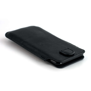 Provincial Wallet Sleeve for iPhone Pro Max Models 15, 14, 13, 12, 11 & Plus Models 16, 15, 14, 8, 7, 6 & XS Max - Black