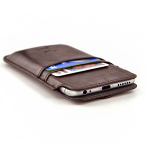 Provincial Wallet Sleeve for iPhone Pro Max Series 15, 14, 13, 12, 11 & Plus Series 16, 15, 14, 8, 7, 6 & XS Max - Brown