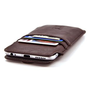 Provincial Wallet Sleeve for iPhone Pro Max Series 15, 14, 13, 12, 11 & Plus Series 16, 15, 14, 8, 7, 6 & XS Max - Brown