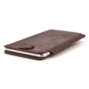 Provincial Wallet Sleeve for iPhone 17, 16, 15, 14, 13, 12 & Pro Versions, 17e, 16e, 11, XR - Brown