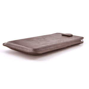 Provincial Wallet Sleeve for iPhone 17, 16, 15, 14, 13, 12 & Pro Versions, 17e, 16e, 11, XR - Brown