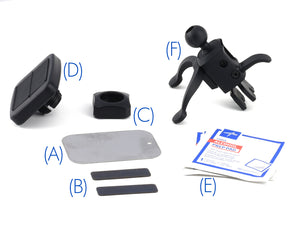 VentPro Magno Mount 3.0 Series: Magnetic Car Mount for Vents with Custom Metal Plates and Swivel Ball Socket
