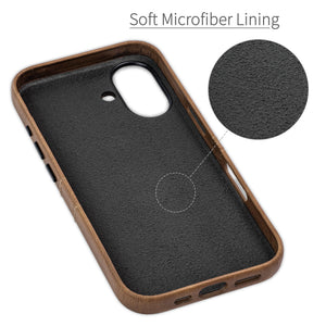 soft microfiber lining offering soft landing spot for iphone