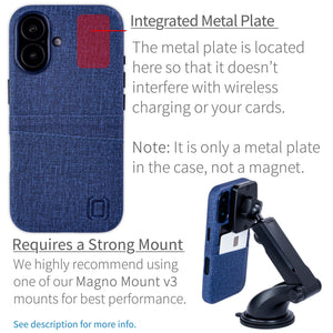 integrated metal plate location allowing for mangetic mounting