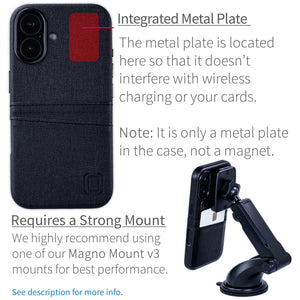 integrated metal plate location allowing for mangetic mounting