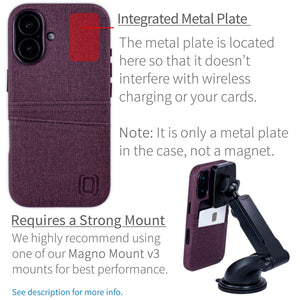 integrated metal plate location allowing for mangetic mounting