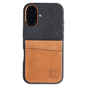 heavy duty stitched on pockets for 2 cards genuine leather wallet iphone case