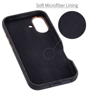soft microfiber lining to protect the back from scratches, gentle resting spot for your phone