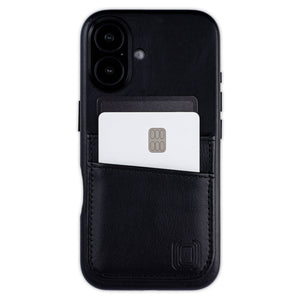 photo showing the 2 card holder slots built into the outside of the phone case