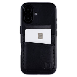 photo showing the 2 card holder slots built into the outside of the phone case