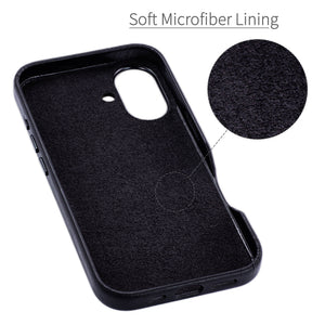 soft microfiber lining to protect the back from scratches, gentle resting spot for your phone