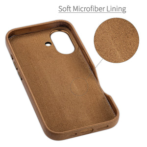 soft microfiber lining to protect the back from scratches, gentle resting spot for your phone