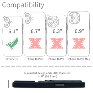 iPhone 16 Silicone M2L Card Case [Black]